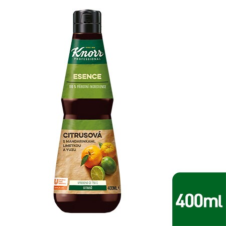 Knorr Professional Citrusová esence 0,4 l - Vyrobena z  ingrediencí jako mandarinka, perská limetka nebo ovoce yuzu.