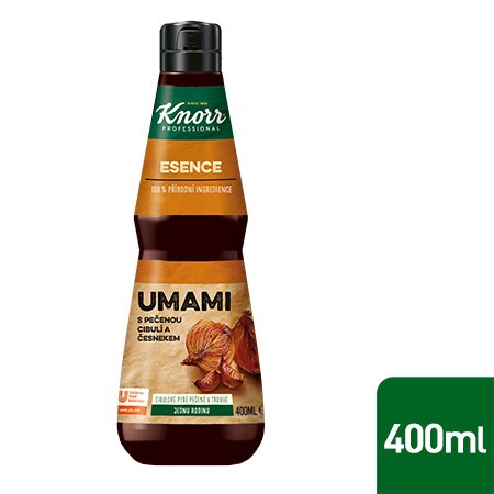Knorr Professional Umami esence 0,4 l - Vyrobena z ingrediencí jako pyré z pečené cibule a pyré z pečeného česneku.