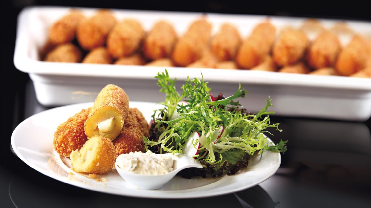 Bramborové domácí krokety s delikátní omáčkou