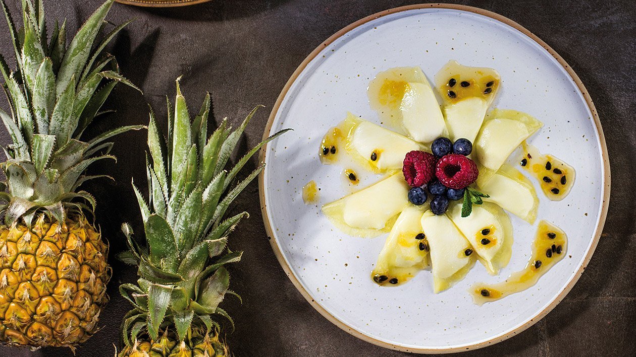 Ananasové taštičky s mascarpone a maracujou