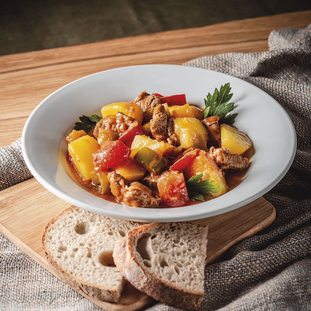 Balatonská drůběží směs s chlebem