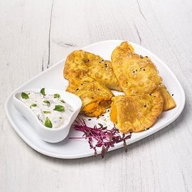 Batátové ravioly s mátovým přelivem