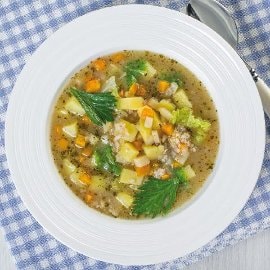 Bramborová polévka s pohankou