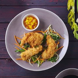 Filet z kuřete ve směsi panko s jablečným čatní Filet z kuřete ve směsi panko s jablečným čatní