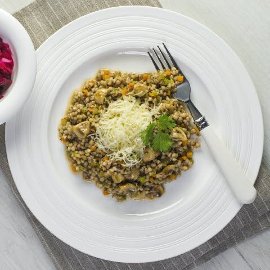 Houbové pohankoto s řapíkatým celerem