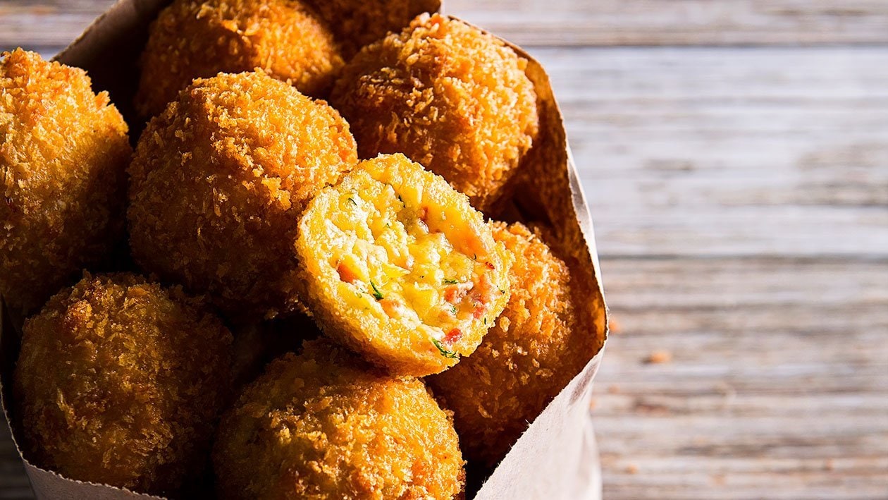 Krokety z čedaru a šunky Krokety z čedaru a šunky