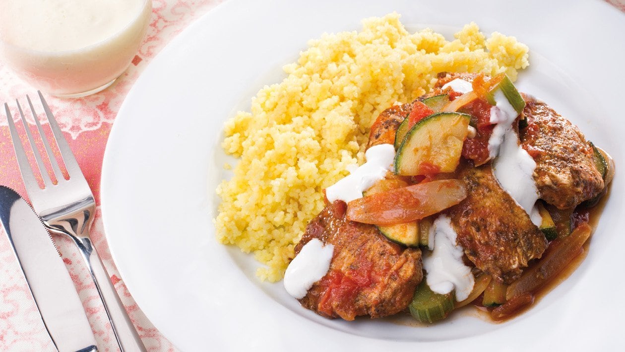 Kuře Garam Masala se šafránovým kuskusem
