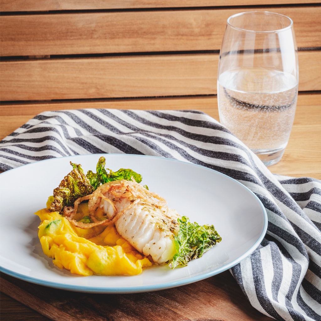 TRESKA SE ZELENINOVOU KAŠÍ