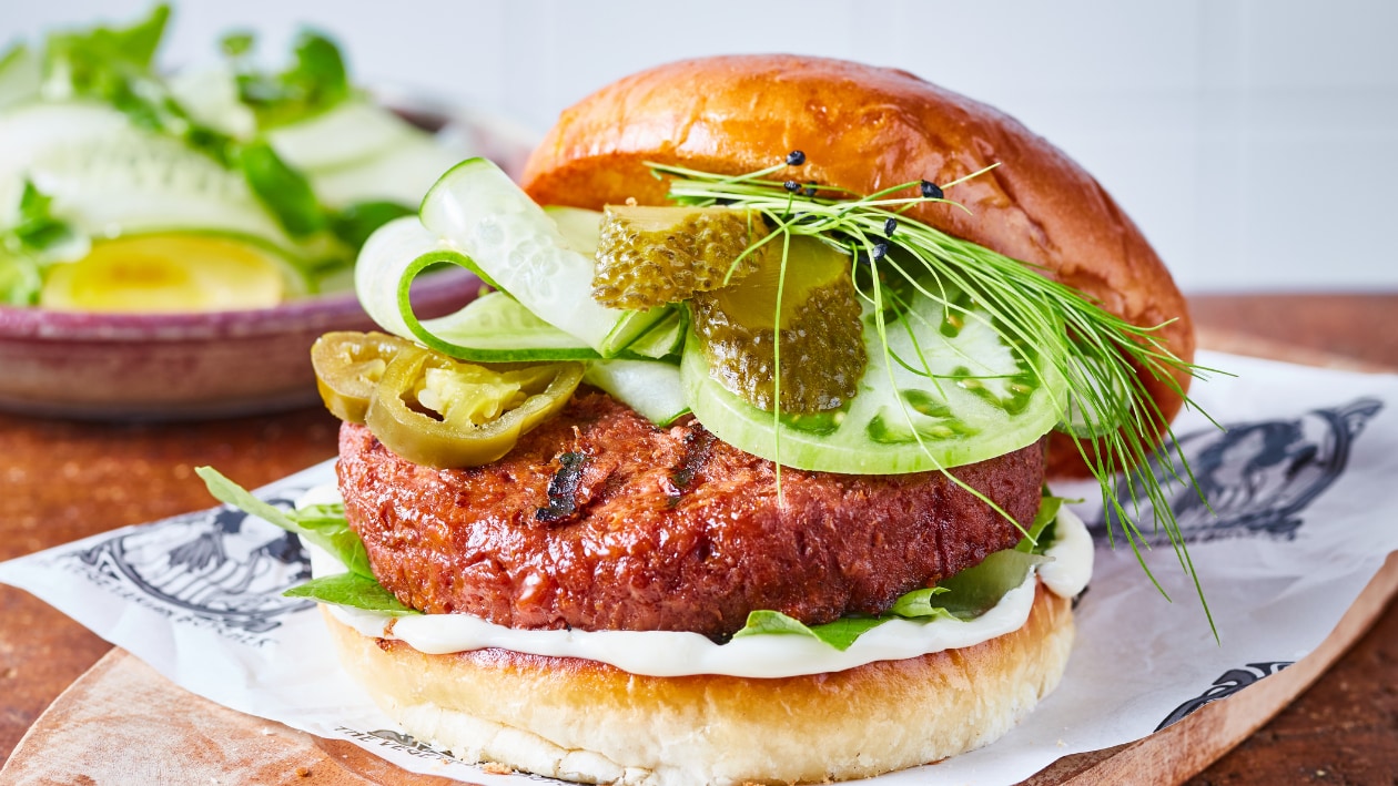 Veganský burger na zeleno – - Recept