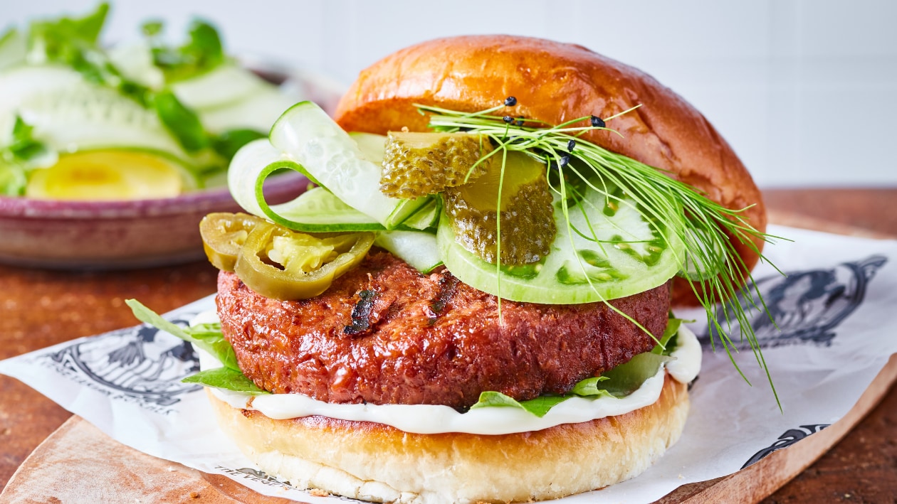 Veganský burger na zeleno – Veganský burger na zeleno –