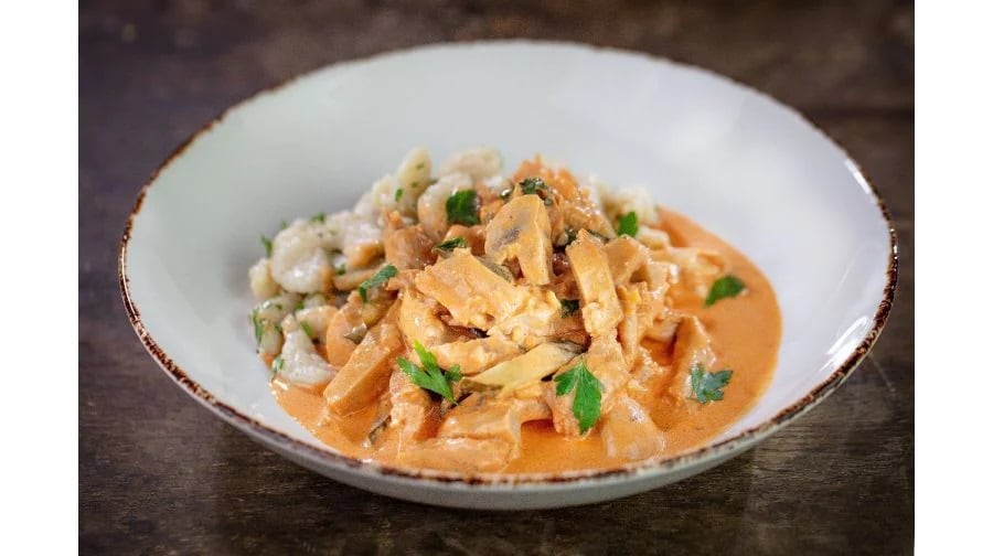 Veganský Stroganov s nočky –  