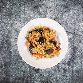 Guláš z lilku a cizrny