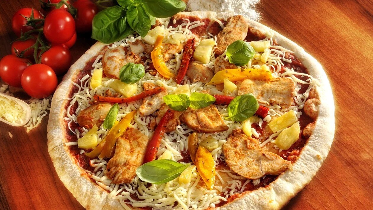 Veganská pizza - Havaj s ananasem Veganská pizza - Havaj s ananasem