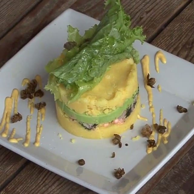 Peruánská bramborová causa Peruánská bramborová causa